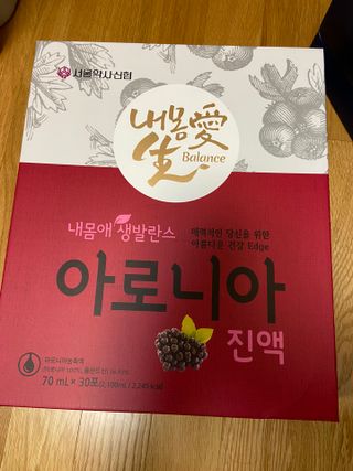 서울약사신협_내몸애생발란스아로니아_70ml x 30포 — 5점을 준 리뷰어가 2021년 7월 올린 사용 사진
