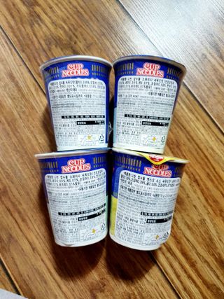 NISSIN 닛신 컵누들  4종 - 씨푸드오리지날, 씨푸드 스파이시, 씨푸드 커리, 씨푸드 XO소스 — 4점을 준 리뷰어가 2021년 12월 올린 사용 사진