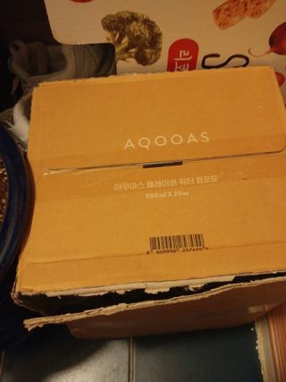아쿠아스 플레이버워터 ★[아쿠아스] 제로칼로리 플레이버워터 복숭아/청포도 1BOX 20개입 — 5점을 준 리뷰어가 2021년 4월 올린 사용 사진