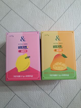 비타앤C 레몬맛, 망고맛 — 5점을 준 리뷰어가 2021년 4월 올린 사용 사진
