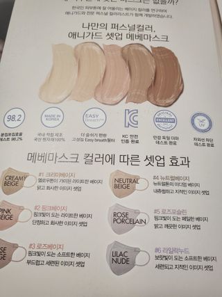 애니가드 셋업메베마스크 (대형 4컬러 + 중형 4컬러) — 5점을 준 리뷰어가 2022년 4월 올린 사용 사진