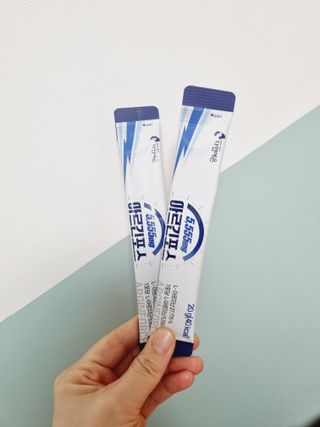 자연에온 아르긴포스 L-아르기닌 5555mg 스틱 15개입 1박스 — 5점을 준 리뷰어가 2022년 1월 올린 사용 사진