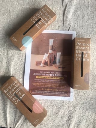 [후르디아] 끈적임 없는 착한성분 비건  핸드크림 3종 — 4점을 준 리뷰어가 2021년 1월 올린 사용 사진