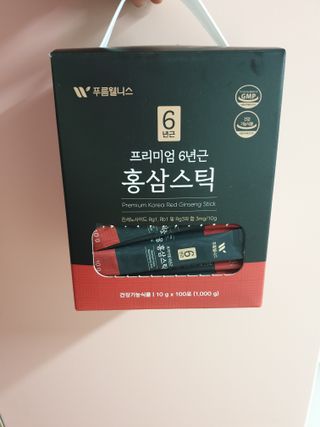 [푸름웰니스] 프리미엄 6년근 홍삼스틱 3mg x 100포 — 5점을 준 리뷰어가 2022년 2월 올린 사용 사진