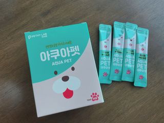 펫시랩 반려견용 액상 프리바이오틱스 아쿠아펫 — 3.5점을 준 리뷰어가 2021년 1월 올린 사용 사진