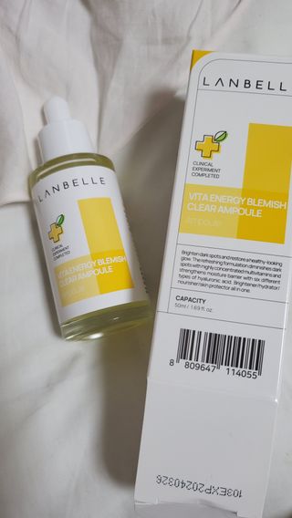 랑벨 비타 에너지 잡티 앰플 50ml 고농축 비타민, 저자극, 수분 촉촉, 미백 앰플 — 5점을 준 리뷰어가 2022년 4월 올린 사용 사진