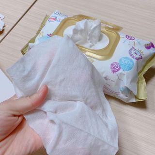 킨도 아기 물티슈 골드 일반형 — 5점을 준 리뷰어가 2021년 12월 올린 사용 사진