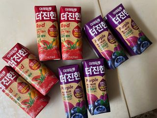 [롯데칠성] 야채듬뿍 더'진한 [롯데칠성] 야채는 이제 COLORFULL! 야채듬뿍  더 진한 레드 4개 +퍼플 4개 (총 8개) — 5점을 준 리뷰어가 2023년 6월 올린 사용 사진