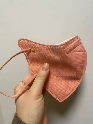 애니가드 셋업마스크 4컬러 각 10매입 [크리미베이지, 캐시미어로즈, 초콜렛브라운, 미드나잇네이비] — 5점을 준 리뷰어가 2022년 2월 올린 사용 사진