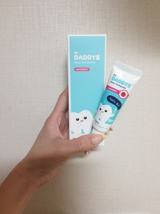닥터데디스 안심무불소 베이비치약 60g + 여행용 미니 치약 15g — 5점을 준 리뷰어가 2022년 7월 올린 사용 사진