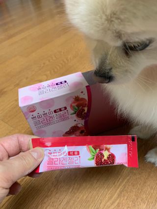 헬스업_쁘띠쁘띠석류콜라겐젤리_20g x 14포 — 5점을 준 리뷰어가 2021년 1월 올린 사용 사진