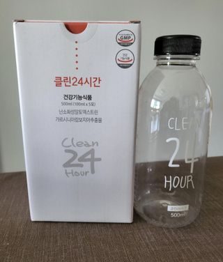 클린24시간 1BOX(5포) + 전용보틀(500ml) — 5점을 준 리뷰어가 2022년 10월 올린 사용 사진