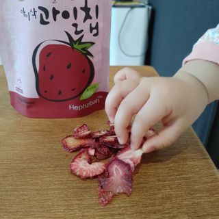 아비삭과일칩 5종 /딸기,사과,배,귤,무화과 5종 — 4점을 준 리뷰어가 2021년 4월 올린 사용 사진