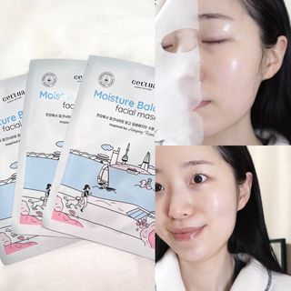 세뚜아(Cettua) [세뚜아] 모이스처 밸런싱 페이셜 마스크 Cettua Moisture Balancing Facial Mask 5매 — 5점을 준 리뷰어가 2024년 3월 올린 사용 사진