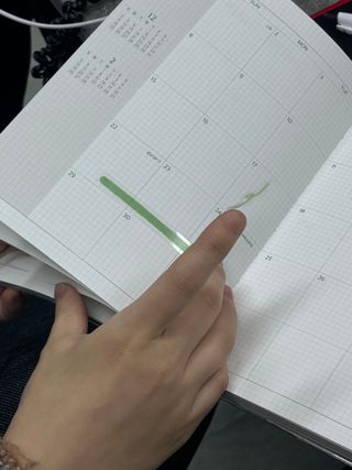 리훈 2023년 아이라이크 모눈 다이어리 미니달력 세트 — 5점을 준 리뷰어가 2022년 12월 올린 사용 사진