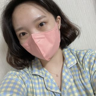 애니가드 셋업마스크 4컬러 각 10매입 [크리미베이지, 캐시미어로즈, 초콜렛브라운, 미드나잇네이비] — 5점을 준 리뷰어가 2022년 2월 올린 사용 사진