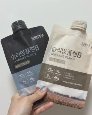일일하우 슬리밍 플랜B 고소한 귀리맛, 진한 카카오맛 (체중조절식) — 4.5점을 준 리뷰어가 2023년 7월 올린 사용 사진