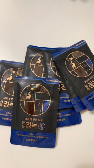 광동생활건강 [광동] 바르게 만든 녹용, 광동정녹청 — 5점을 준 리뷰어가 2021년 11월 올린 사용 사진