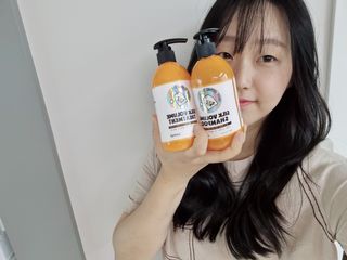 썸헤어 / SUMHAIR 썸헤어 실크 볼륨 샴푸+트리트먼트 프룻자스민티 — 5점을 준 리뷰어가 2021년 7월 올린 사용 사진