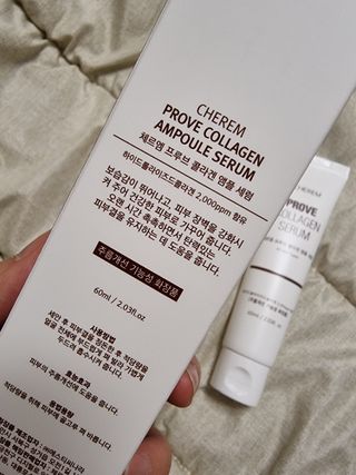 체르엠  프루브 콜라겐 앰플세럼 60ml 1병 — 4점을 준 리뷰어가 2022년 1월 올린 사용 사진