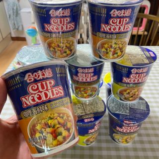 NISSIN 닛신 컵누들  4종 - 씨푸드오리지날, 씨푸드 스파이시, 씨푸드 커리, 씨푸드 XO소스 — 4점을 준 리뷰어가 2022년 4월 올린 사용 사진