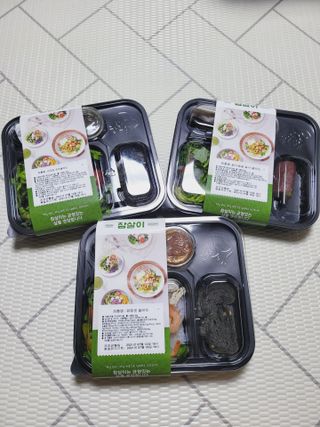 참살이도시락 작심삼일 샐러드도시락 3개 맛보기 새벽배송 또는 택배배송 — 5점을 준 리뷰어가 2021년 7월 올린 사용 사진
