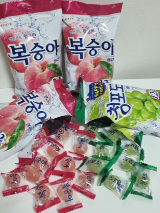 청포도캔디 복숭아캔디 — 5점을 준 리뷰어가 2022년 11월 올린 사용 사진