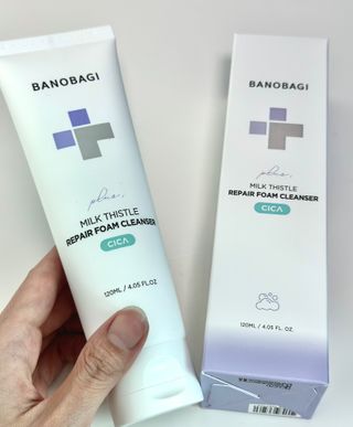 바노바기 코스메틱 바노바기 밀크씨슬 리페어 시카 폼 클렌저 플러스 120ml + 선스크린 플러스 50ml — 5점을 준 리뷰어가 2023년 8월 올린 사용 사진