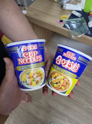 NISSIN 닛신 컵누들  4종 - 씨푸드오리지날, 씨푸드 스파이시, 씨푸드 커리, 씨푸드 XO소스 — 4점을 준 리뷰어가 2022년 5월 올린 사용 사진