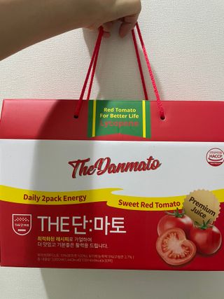 제이제이바이오 더단마토 프리미엄주스 100ml 30팩입 - 무설탕 스테비아 토마토즙 — 4점을 준 리뷰어가 2021년 12월 올린 사용 사진