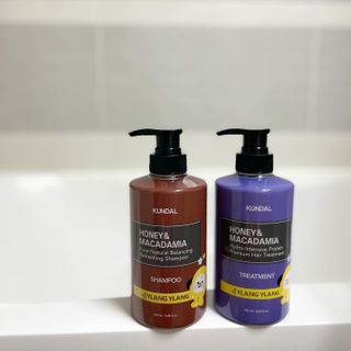 쿤달 [KUNDAL 공식] 프리미엄 헤어 케어 스페셜 세트 샴푸 500ml &amp; 트리트먼트 500ml — 5점을 준 리뷰어가 2021년 3월 올린 사용 사진