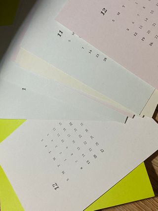 콜린스 2021 엽서 캘린더와 마스킹 테이프 3종 — 4.5점을 준 리뷰어가 2020년 12월 올린 사용 사진