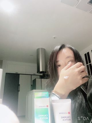 리더스코스메틱 리더스 카밍 바이오틱스 크림 마스크 — 4점을 준 리뷰어가 2021년 2월 올린 사용 사진