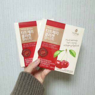 자연에온 가득담은 몽모랑시 타트체리 콜라겐 젤리스틱 — 5점을 준 리뷰어가 2021년 1월 올린 사용 사진