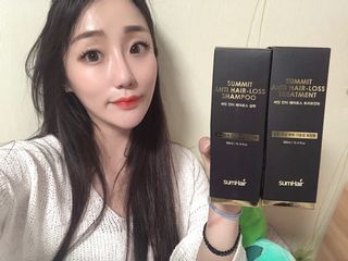 썸헤어 / SUMHAIR 썸헤어  써밋 안티 헤어로스 샴푸+트리트먼트 — 4점을 준 리뷰어가 2021년 6월 올린 사용 사진