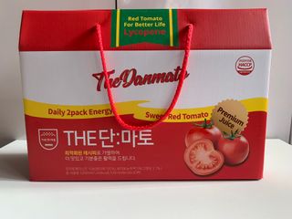 제이제이바이오 더단마토 프리미엄주스 100ml 30팩입 - 무설탕 스테비아 토마토즙 — 5점을 준 리뷰어가 2022년 1월 올린 사용 사진