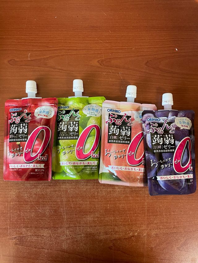 오리히로 곤약젤리 제로칼로리 130g 4종 4팩(맛별로 1팩씩) 리뷰 사진