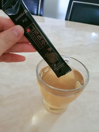 프리마인 자체 기업부설 연구소에서 찾아낸 건강한 수면의 비밀.  슬립토 플러스 30포 — 4점을 준 리뷰어가 2022년 9월 올린 사용 사진