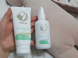 mom e 맘이 내추럴 베이비 케어 크림+바디오일 — 5점을 준 리뷰어가 2021년 1월 올린 사용 사진