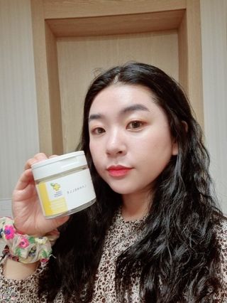 랑벨 비타 에너지 잡티 앰플 패드 65매 (투명하고 밝은 얼굴 광채패드) — 4점을 준 리뷰어가 2022년 4월 올린 사용 사진