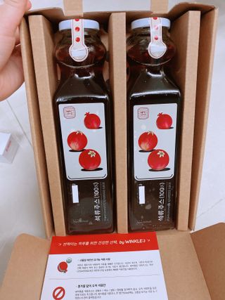 [바이윙클] 페르시아 유기농 석류 착즙주스 750ml 2병 + 선물박스 세트 — 5점을 준 리뷰어가 2022년 3월 올린 사용 사진