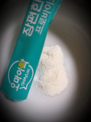 [유산균] 오마이락 장편한습관 프로바이오틱스 30P — 5점을 준 리뷰어가 2022년 11월 올린 사용 사진