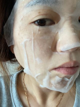제주인디 비타민 씨 데일리 모닝 케어 마스크 — 5점을 준 리뷰어가 2023년 12월 올린 사용 사진
