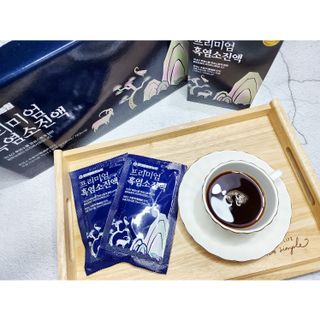 참앤들황토농원 국내산 흑염소를 정성스럽게 담은, 프리미엄 흑염소 진액 70ml x 30포 1박스 — 5점을 준 리뷰어가 2023년 1월 올린 사용 사진