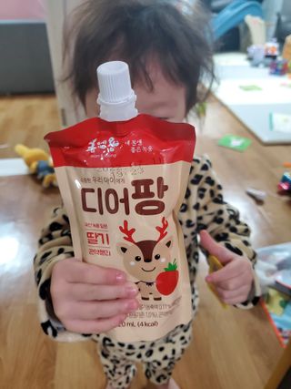 [몸엔용] 우리 아이 건강간식, 달콤한 녹용곤약젤리 디어팡 4종 — 5점을 준 리뷰어가 2022년 4월 올린 사용 사진