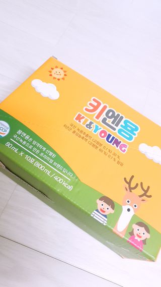 [몸엔용] 어린이, 초등학생의 영양간식 달콤 국산녹용 키엔용  80ml x 10포 — 5점을 준 리뷰어가 2021년 7월 올린 사용 사진