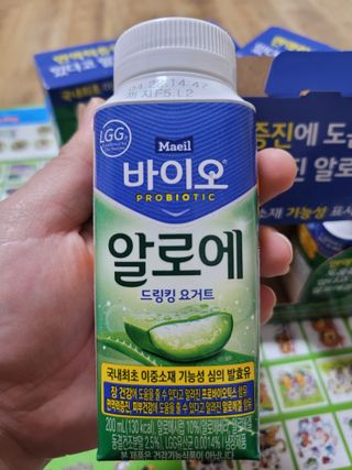 LIVE 매일바이오 알로에 드링킹 요거트 — 5점을 준 리뷰어가 2022년 4월 올린 사용 사진