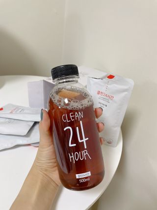 클린24시간 1BOX(5포) + 전용보틀(500ml) — 5점을 준 리뷰어가 2022년 10월 올린 사용 사진