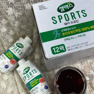 셀렉스스포츠 셀렉스 스포츠 웨이 프로틴 복숭아_ 330ml x 12팩 — 5점을 준 리뷰어가 2021년 10월 올린 사용 사진