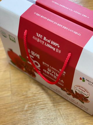 농업회사법인조은 유기농 석류 NFC 착즙주스 70ml 30포 — 5점을 준 리뷰어가 2021년 10월 올린 사용 사진